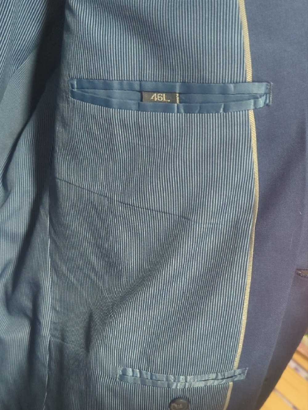 Madison Men's Dark Blue Single-Breasted Blazer - Picture 3 of 6